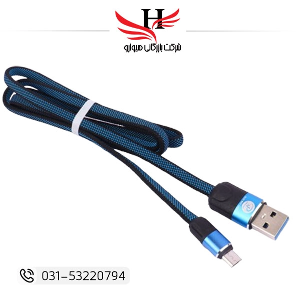 کابل شارژ اندروید ایکس پی مدل XP-C226 با روکش کنفی، پشتیبانی از فست شارژ و انتقال داده سریع